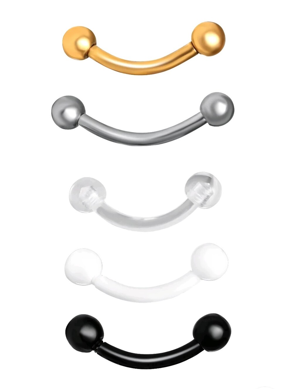 Women's Eyebrow 5-Pack Barbells